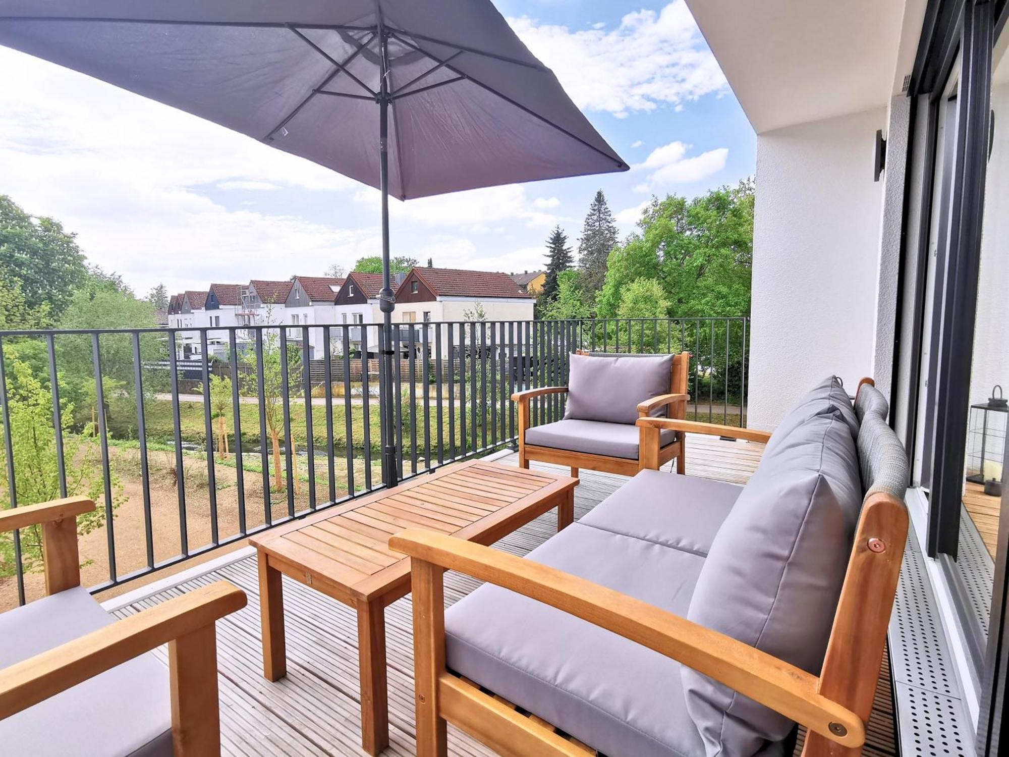 Apartamento Fynbos Penthouse Deluxe, Balkon, Parkplatz Straubing Exterior foto